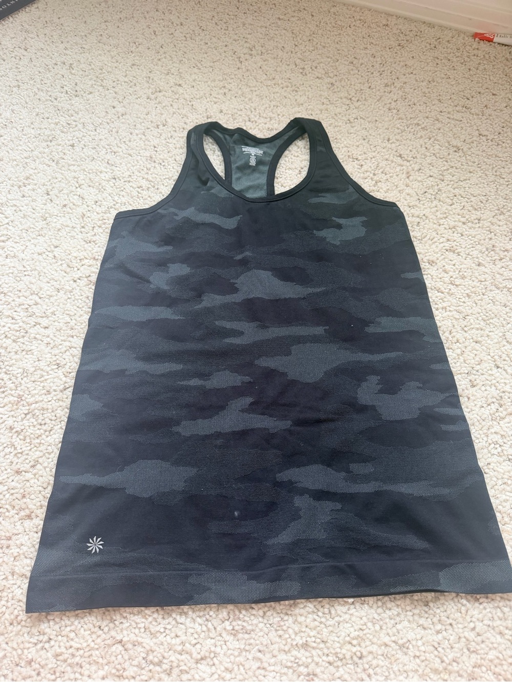 Women’s Athleta Black Camo Racerback Tank Top